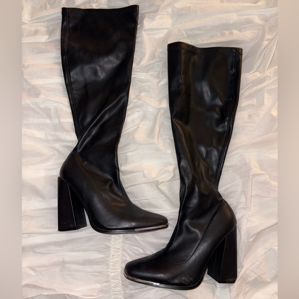 ASOS Black Knee High Boots